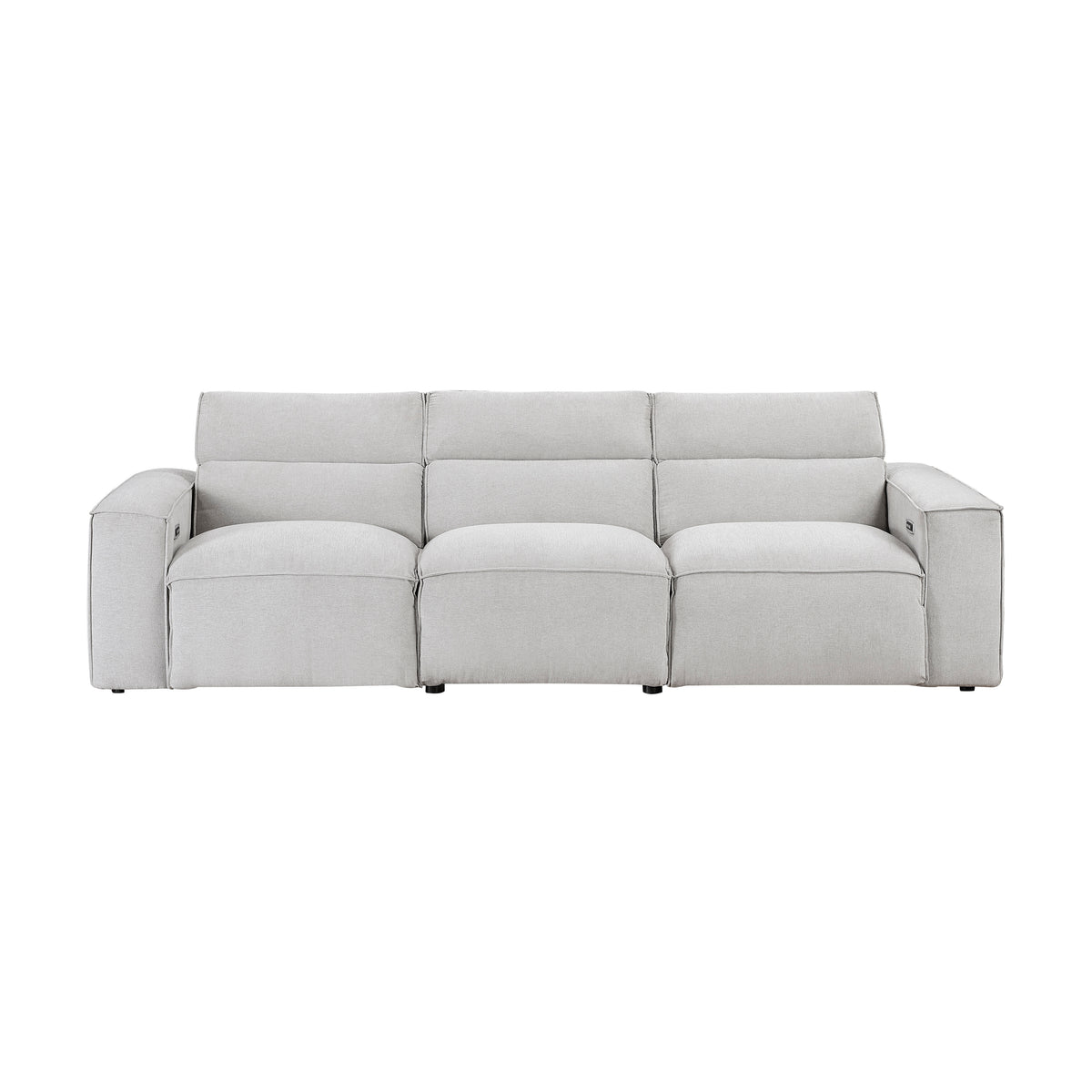 Phoebe Light Gray Power Double Reclining Living Room Set from Homelegance - Luna Furniture