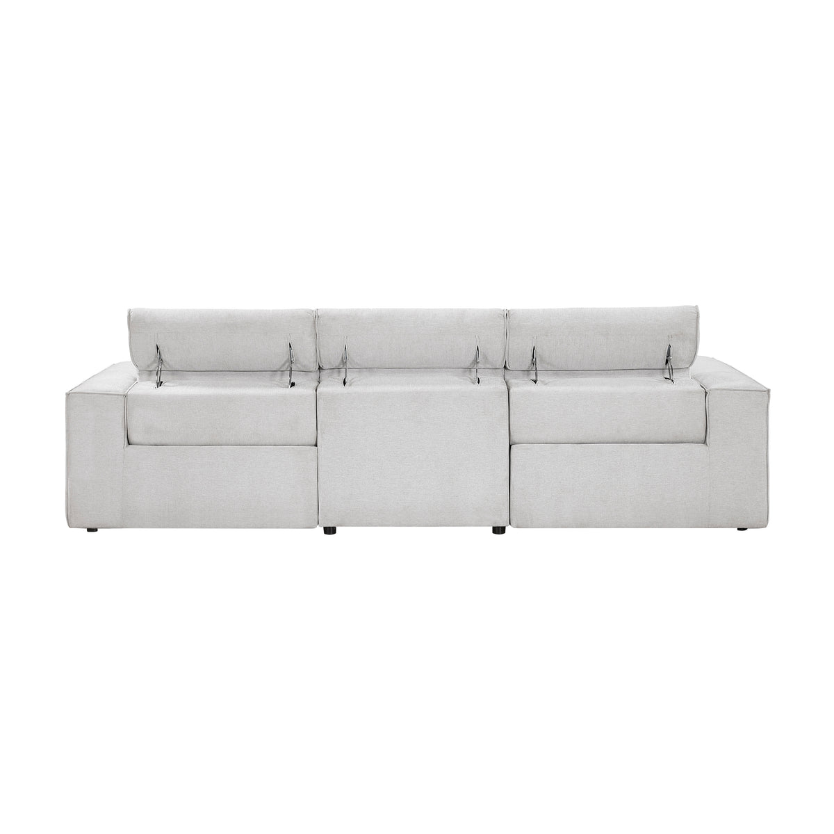 Phoebe Light Gray Power Double Reclining Living Room Set from Homelegance - Luna Furniture