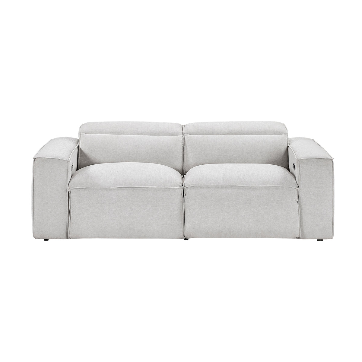 Phoebe Light Gray Power Double Reclining Living Room Set from Homelegance - Luna Furniture