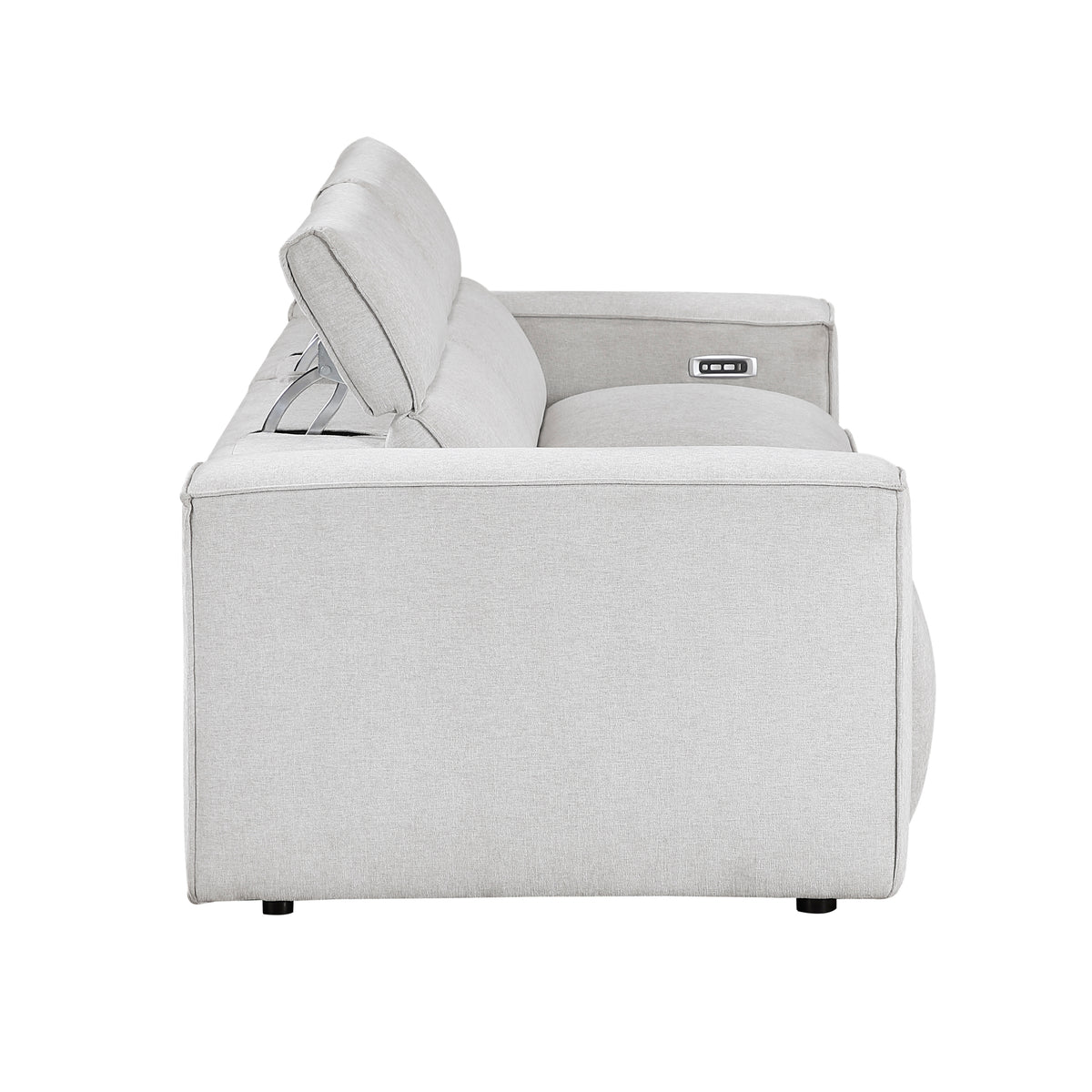 Phoebe Light Gray Power Double Reclining Living Room Set from Homelegance - Luna Furniture