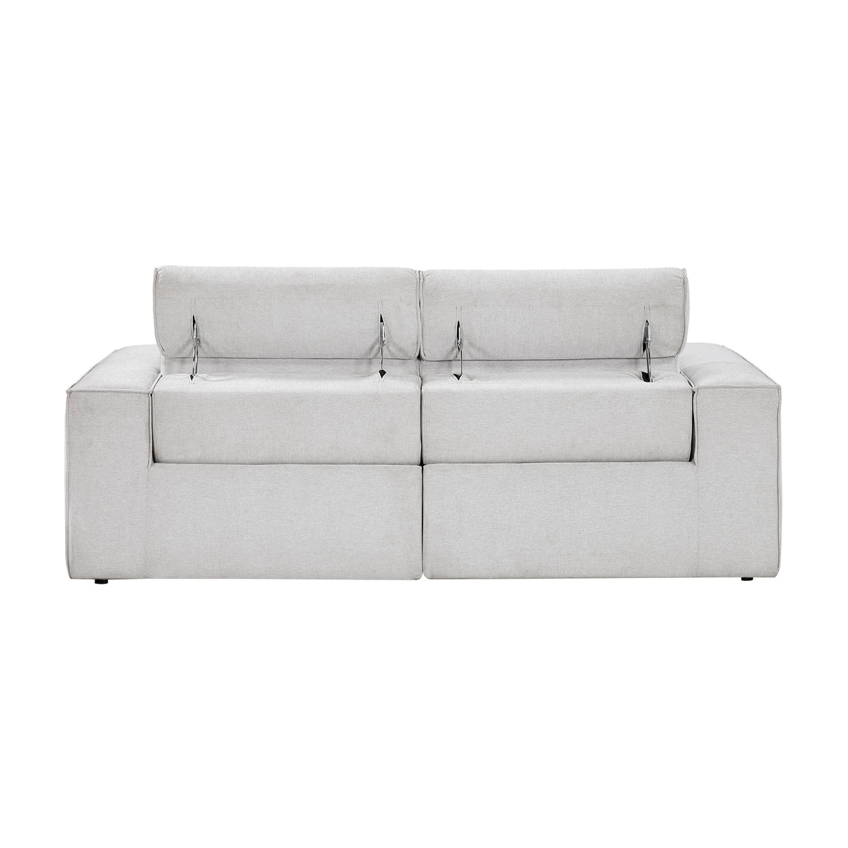 Phoebe Light Gray Power Double Reclining Living Room Set from Homelegance - Luna Furniture