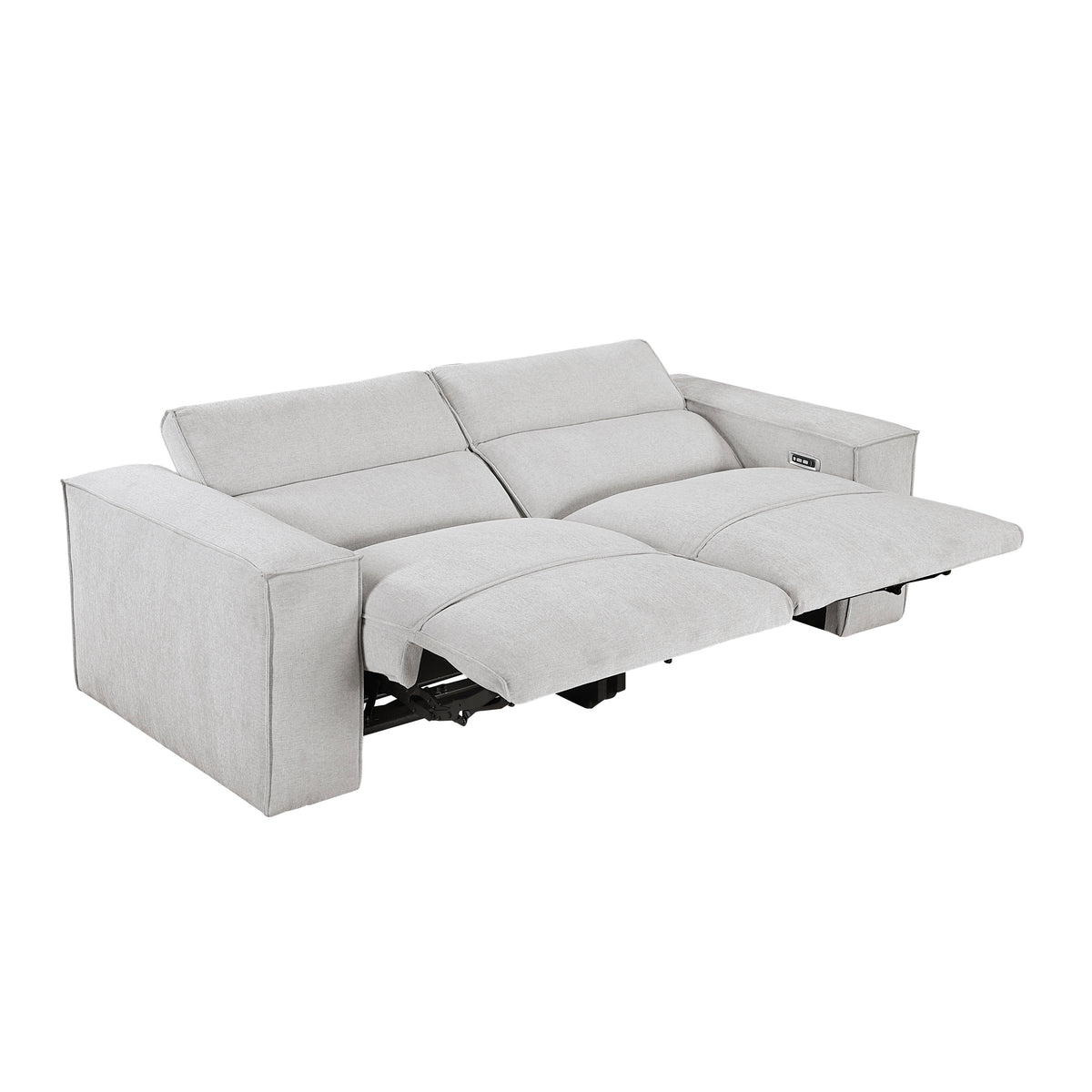 Phoebe Light Gray Power Double Reclining Living Room Set from Homelegance - Luna Furniture