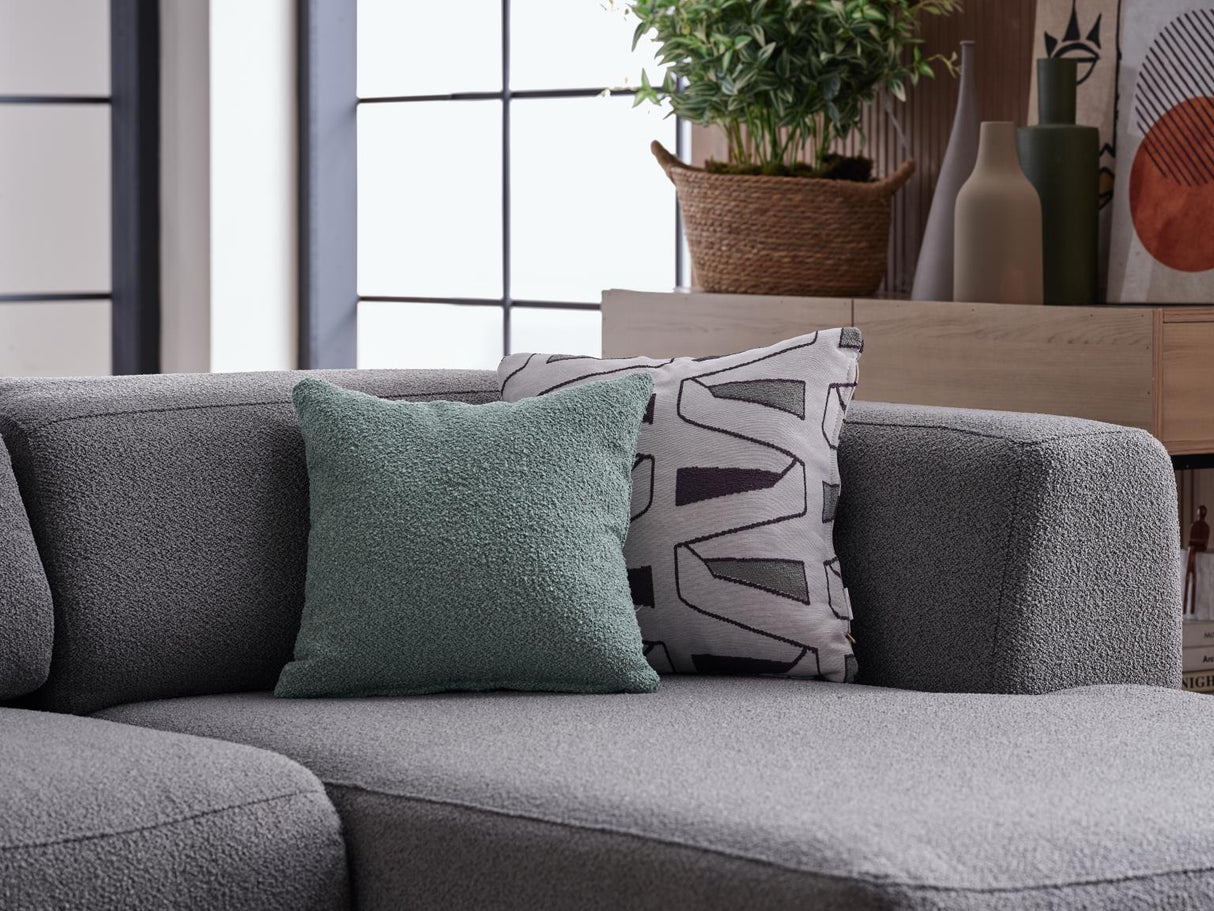 Picasso Oscar Gray RAF Chaise Sleeper Sectional from Bellona - Luna Furniture
