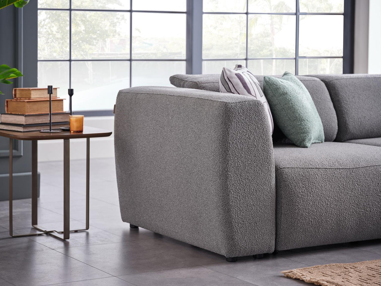 Picasso Oscar Gray RAF Chaise Sleeper Sectional from Bellona - Luna Furniture