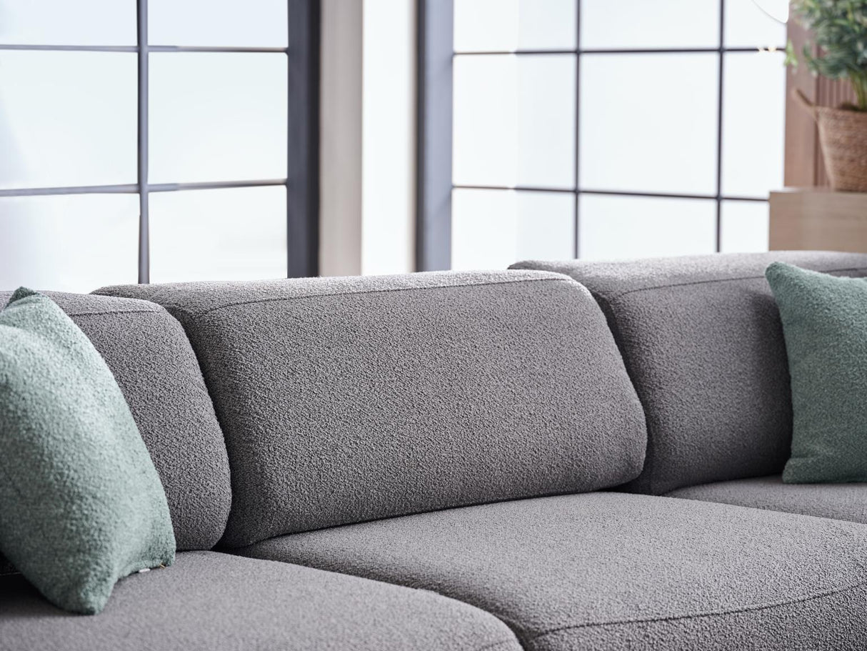 Picasso Oscar Gray RAF Chaise Sleeper Sectional from Bellona - Luna Furniture