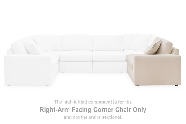 Pillar Peak Oyster Right-Arm Facing Corner Chair