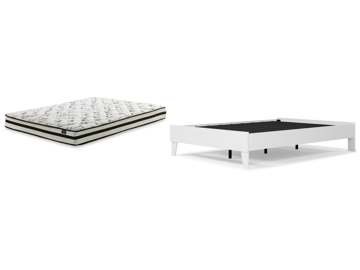Piperton Full Platform Bed with Mattress in White from Ashley - Luna Furniture