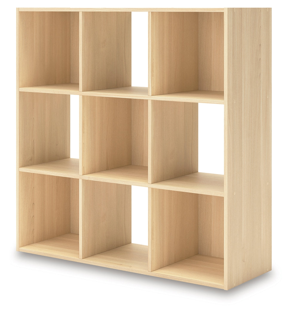 Piperton Tan Nine Cube Organizer from Ashley Furniture - Luna Furniture