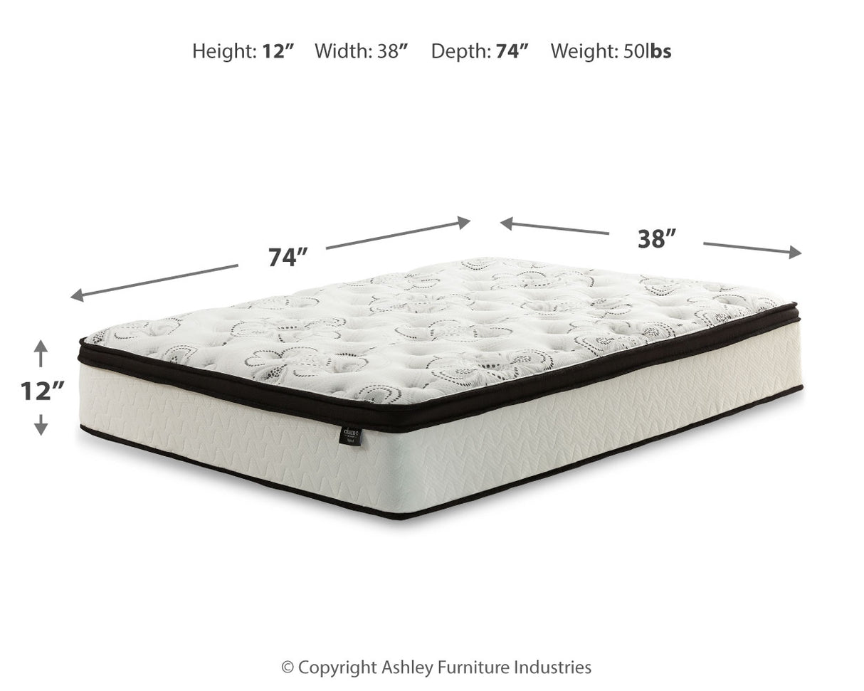 Piperton Twin Platform Bed with Mattress in White from Ashley - Luna Furniture