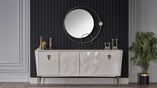 Plaza Ivory Buffet Mirror (Mirror Only)