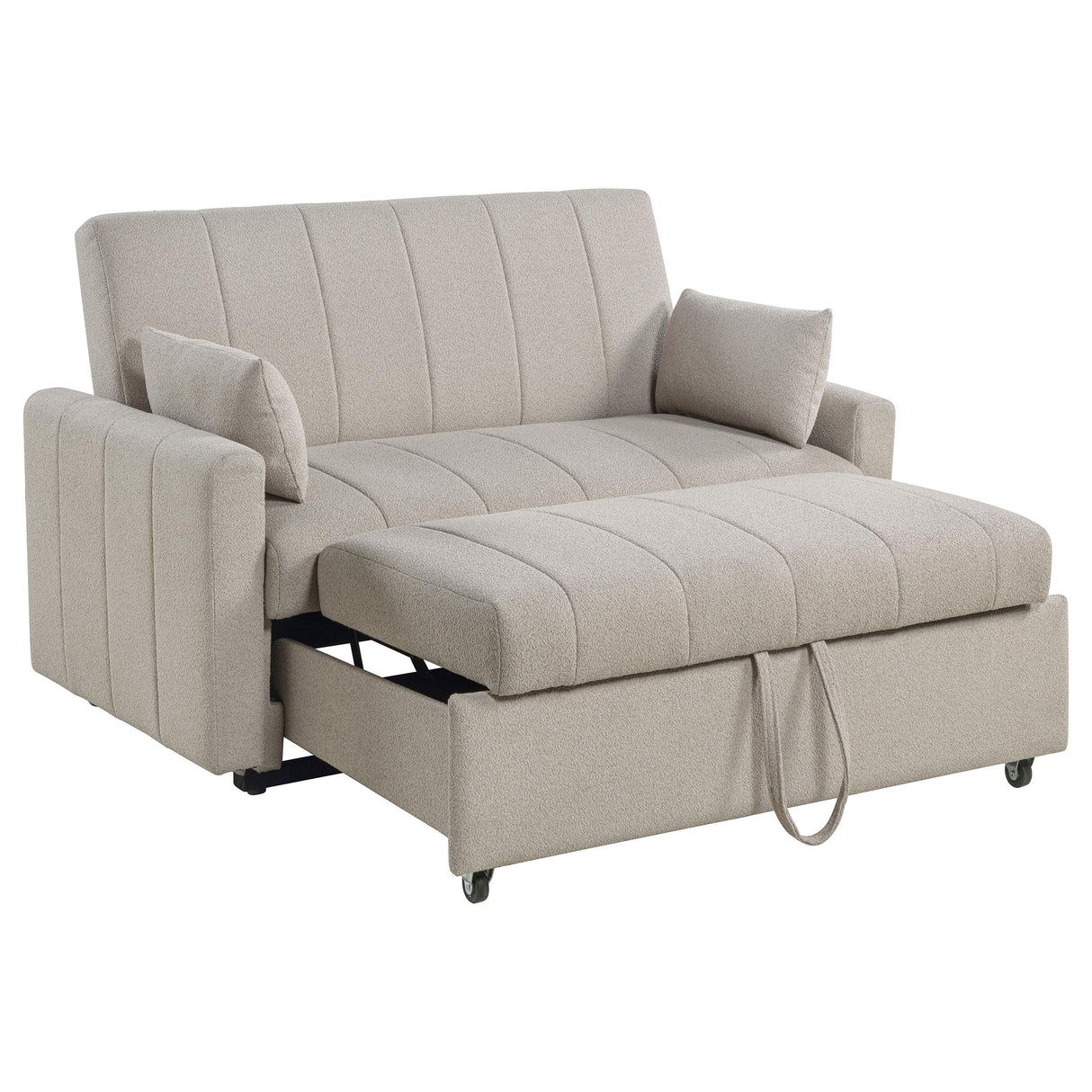 Portland Latte Boucle Sleeper Sofa Bed from Coaster - Luna Furniture