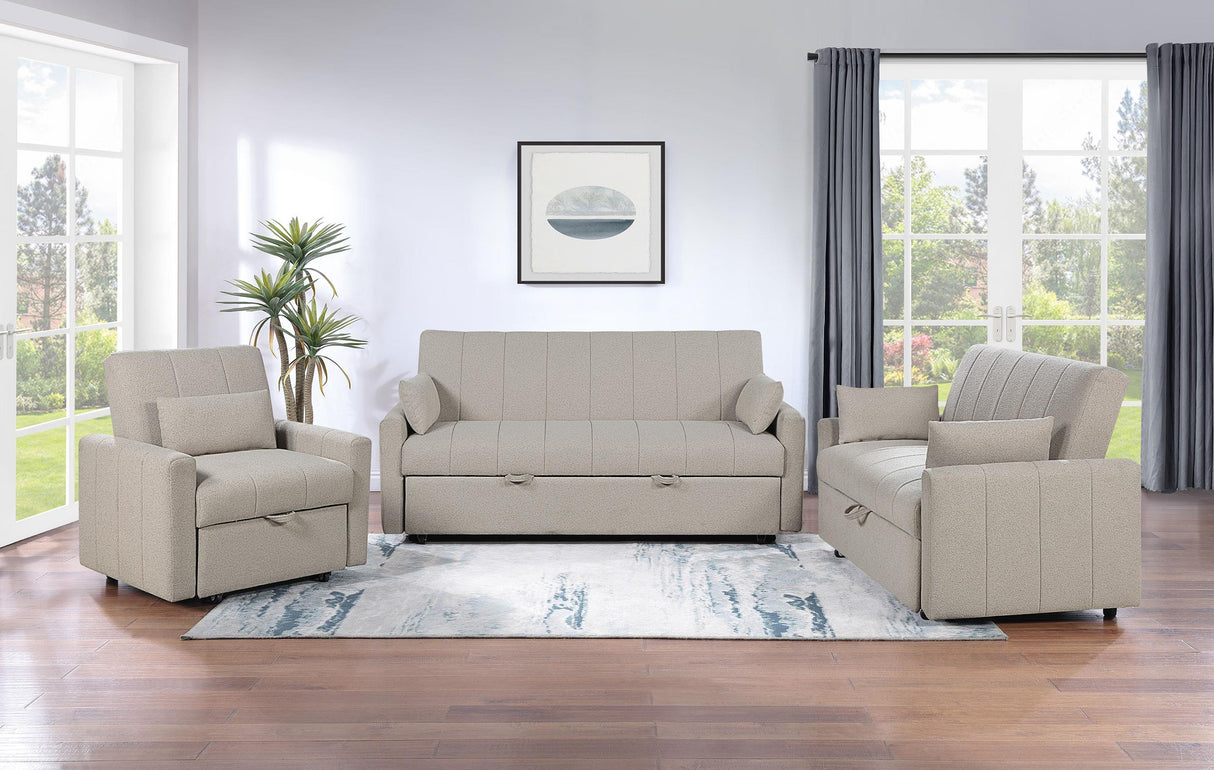 Portland Latte Boucle Sleeper Sofa Bed from Coaster - Luna Furniture