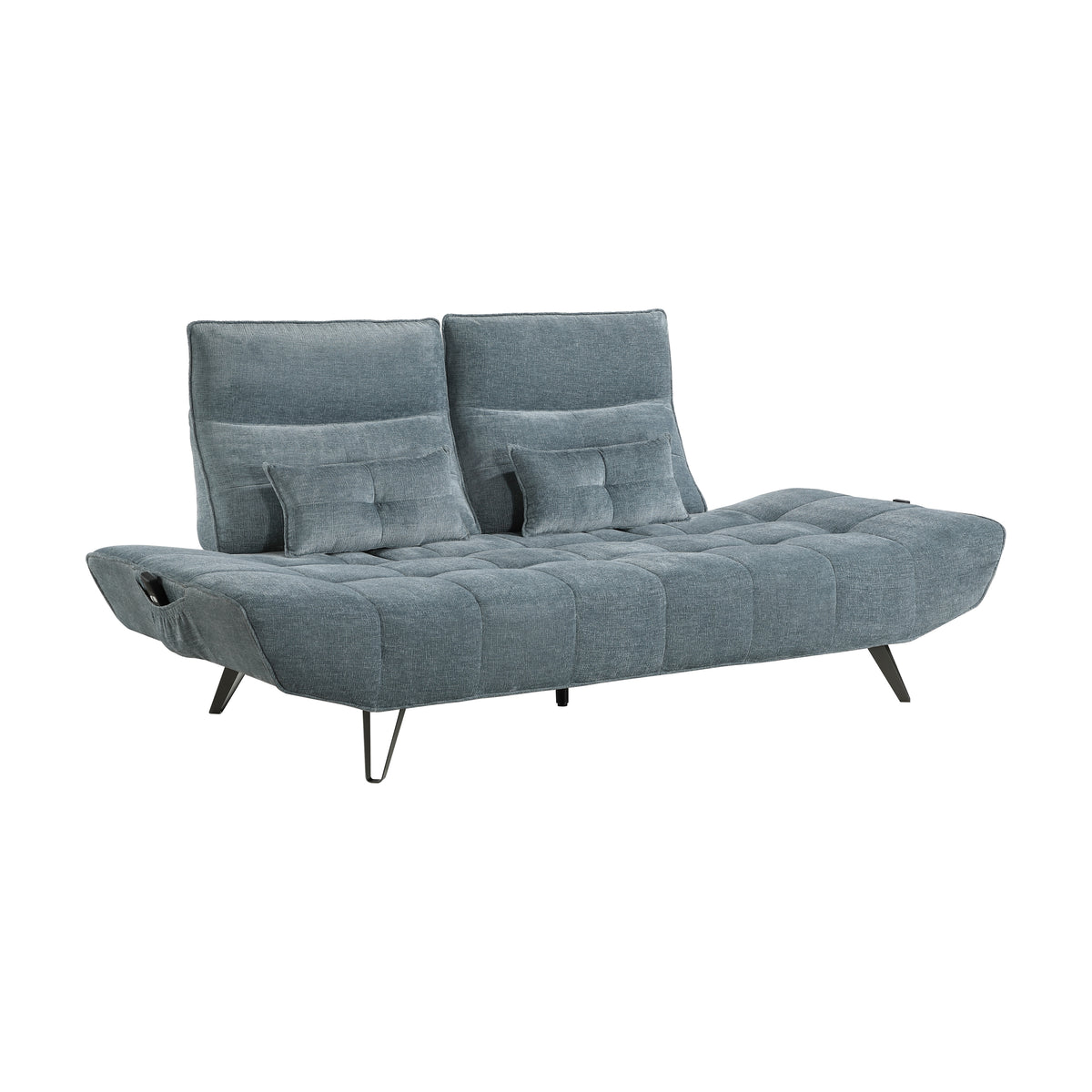 Quonsett Blue Sofa with Power Adjustable Seat from Homelegance - Luna Furniture