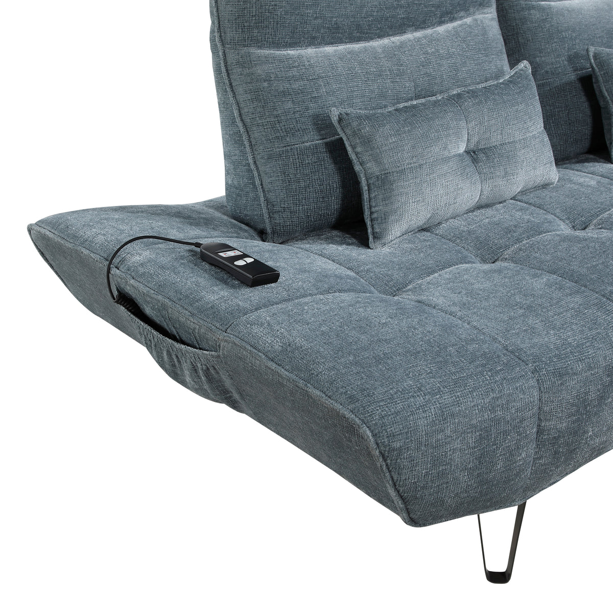 Quonsett Blue Sofa with Power Adjustable Seat from Homelegance - Luna Furniture