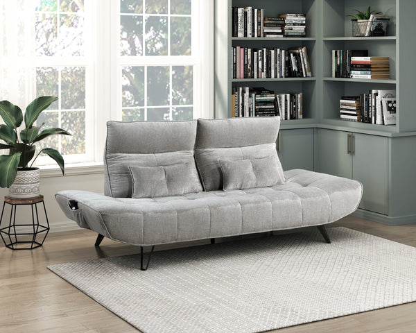 Quonsett Gray Sofa with Power Adjustable Seat