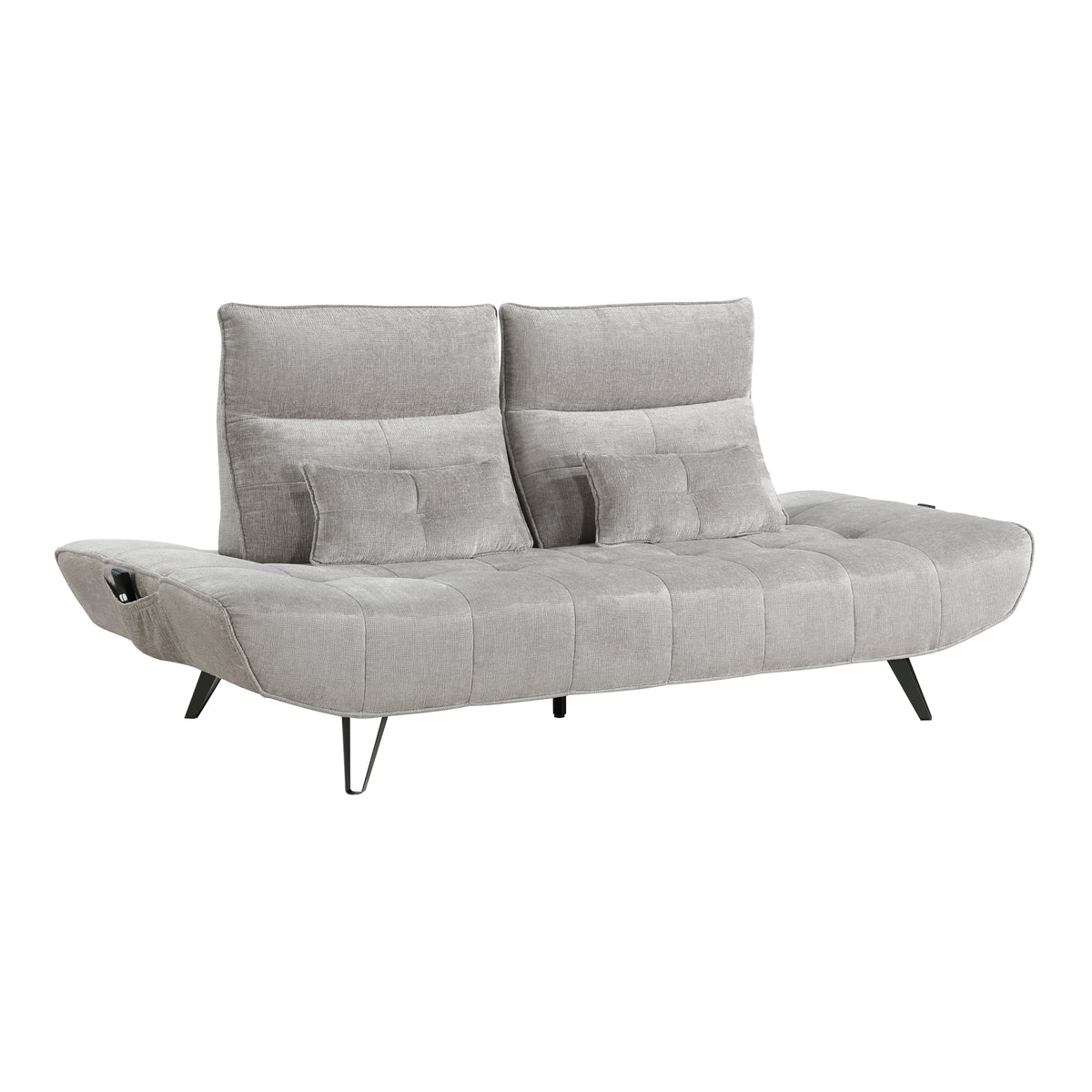 Quonsett Light Gray Sofa with Power Adjustable Seat from Homelegance - Luna Furniture