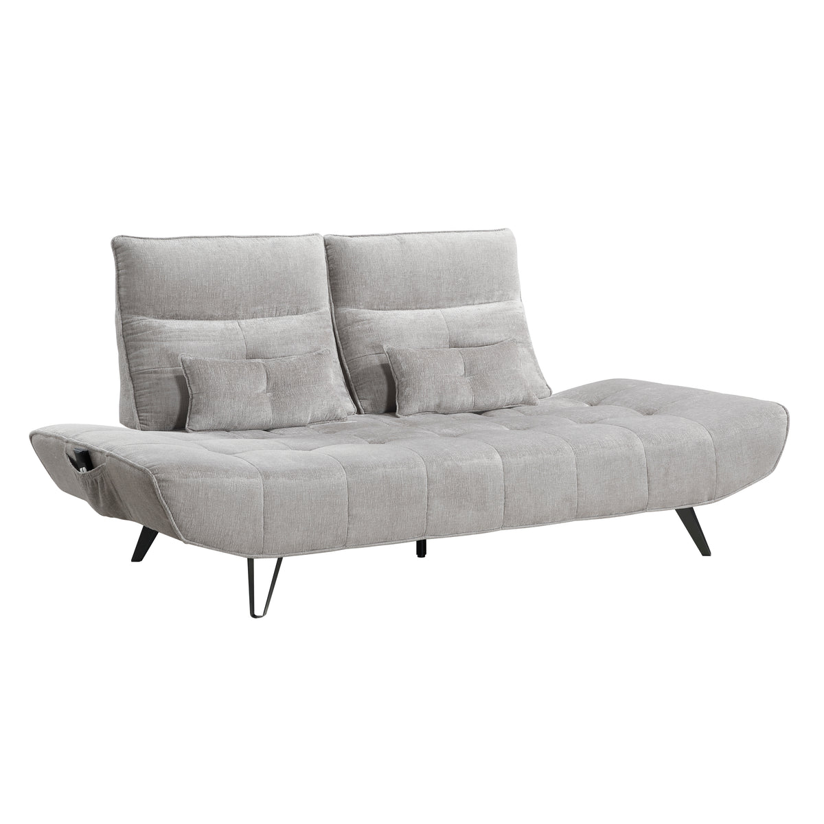 Quonsett Light Gray Sofa with Power Adjustable Seat from Homelegance - Luna Furniture