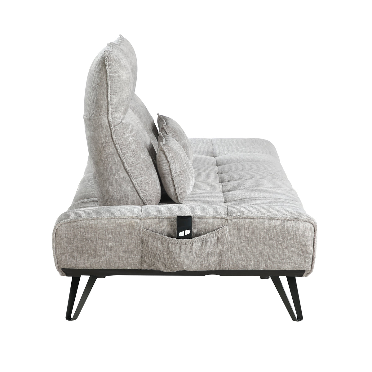 Quonsett Light Gray Sofa with Power Adjustable Seat from Homelegance - Luna Furniture