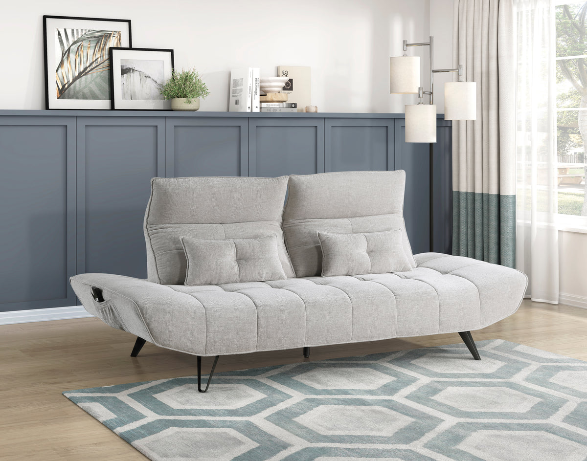 Quonsett Light Gray Sofa with Power Adjustable Seat from Homelegance - Luna Furniture