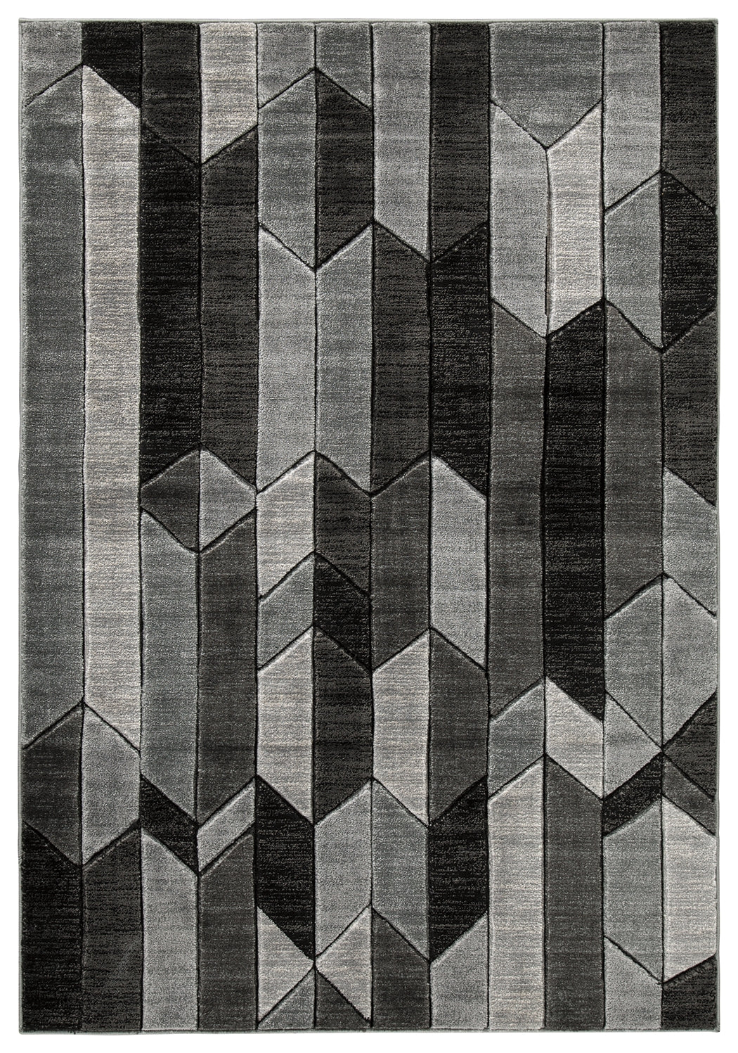 Chayse Black/Gray 5' x 6'7" Rug from Ashley - Luna Furniture