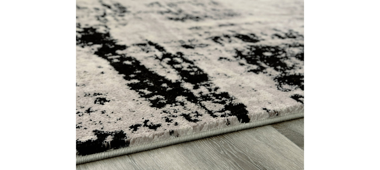 Zekeman Black/Cream/Gray Medium Rug from Ashley Furniture - Luna Furniture