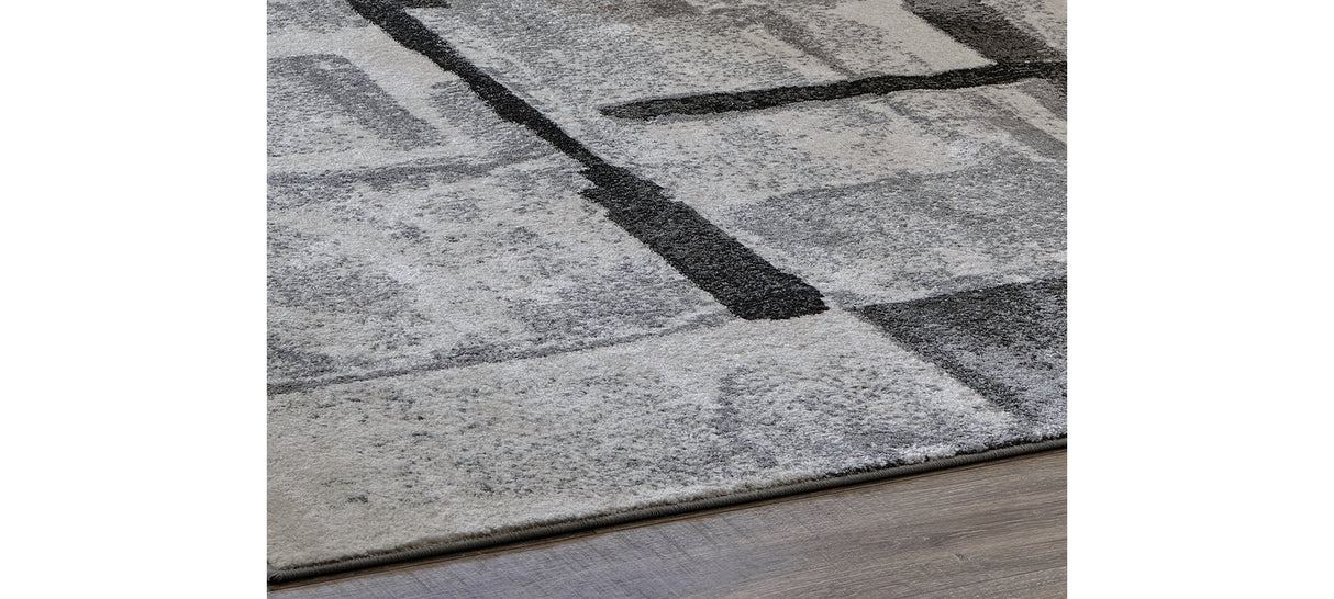 Brycebourne Black/Cream/Gray Medium Rug from Ashley - Luna Furniture