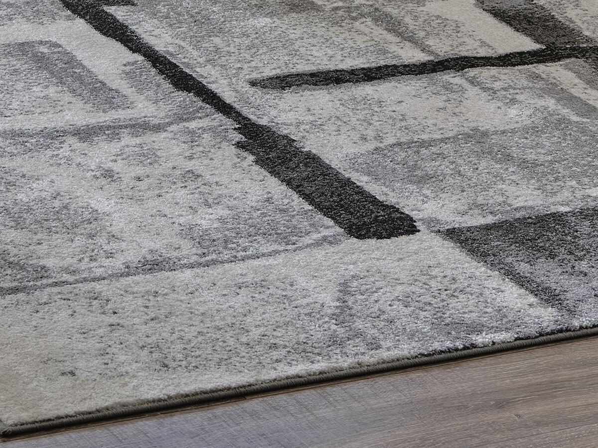 Brycebourne Black/Cream/Gray Medium Rug from Ashley Furniture - Luna Furniture