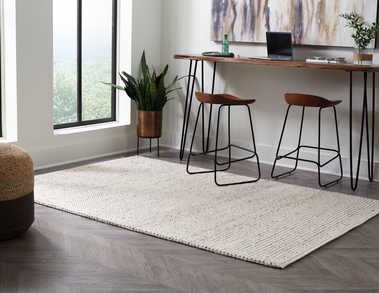 Jossick Cream/Gray Medium Rug from Ashley Furniture - Luna Furniture