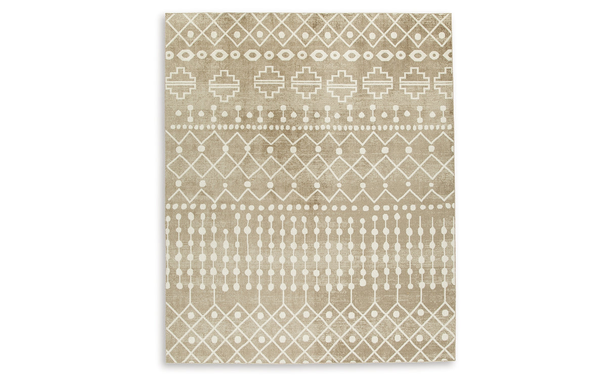 Bunchly Tan/Brown/Cream Large Rug from Ashley Furniture - Luna Furniture