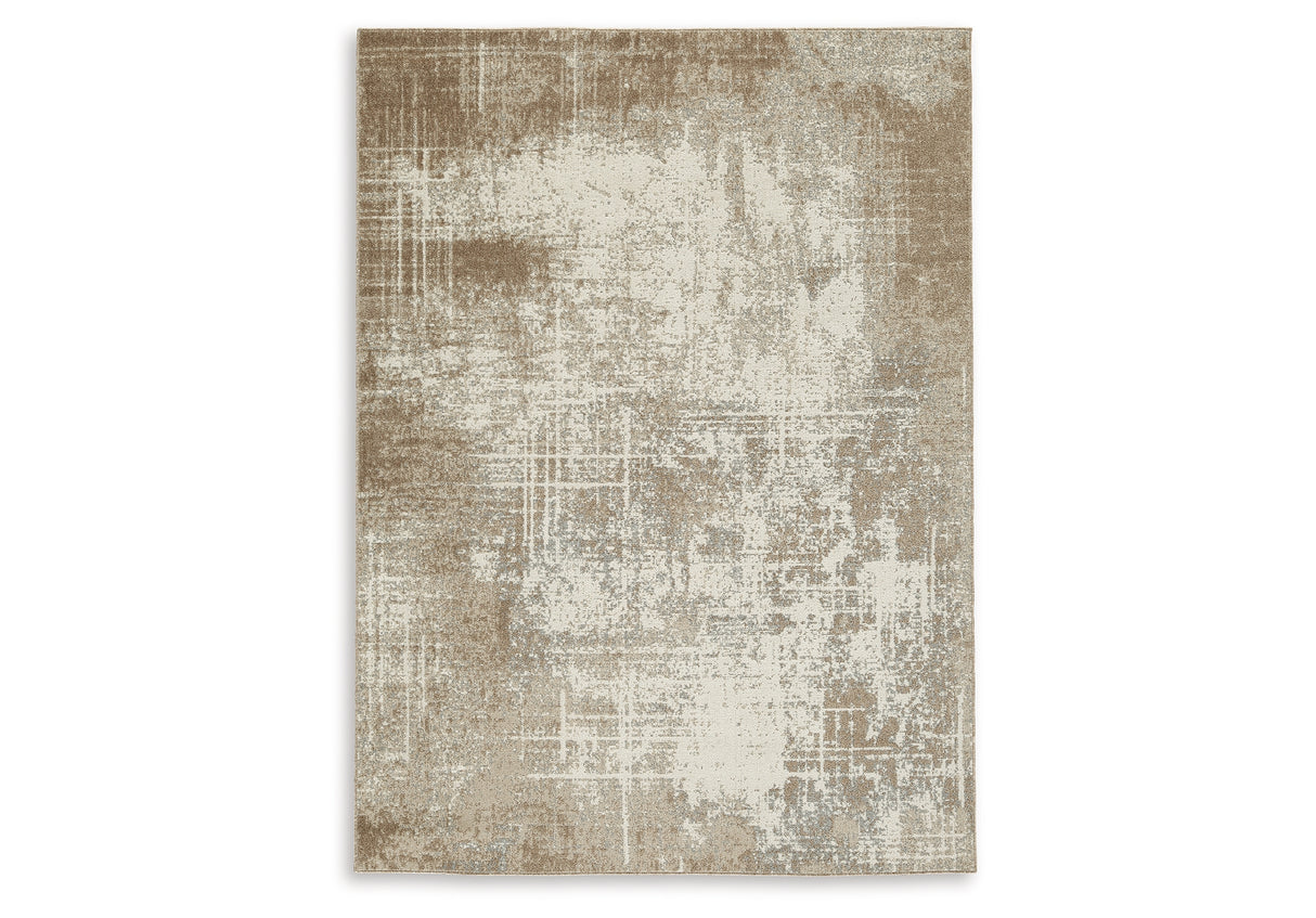 Grifflain Tan/Brown/Gray Medium Rug from Ashley Furniture - Luna Furniture