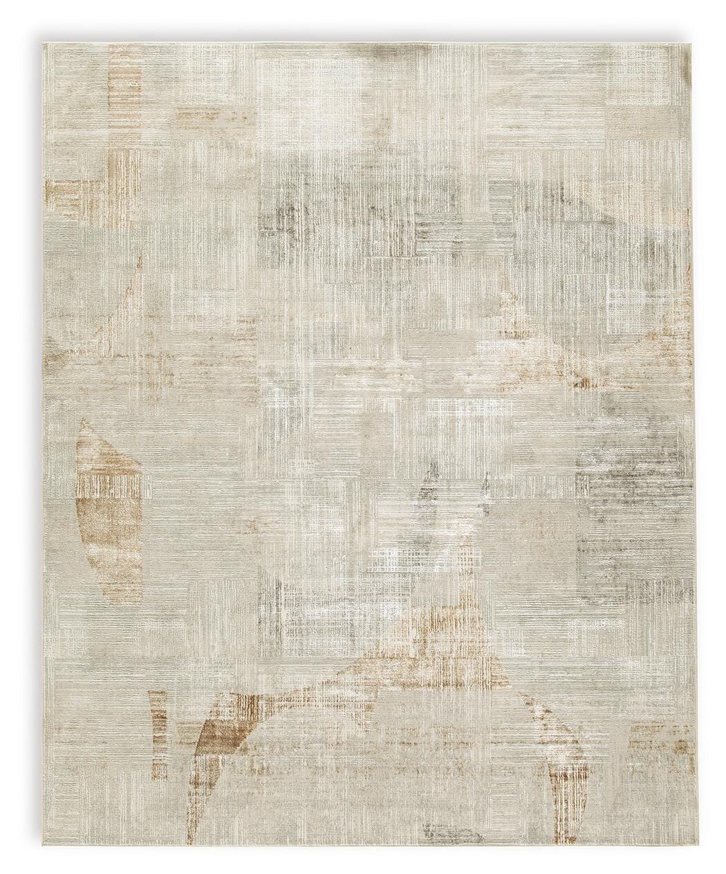 Truward Linen/Gray/Caramel Large Rug from Ashley Furniture - Luna Furniture