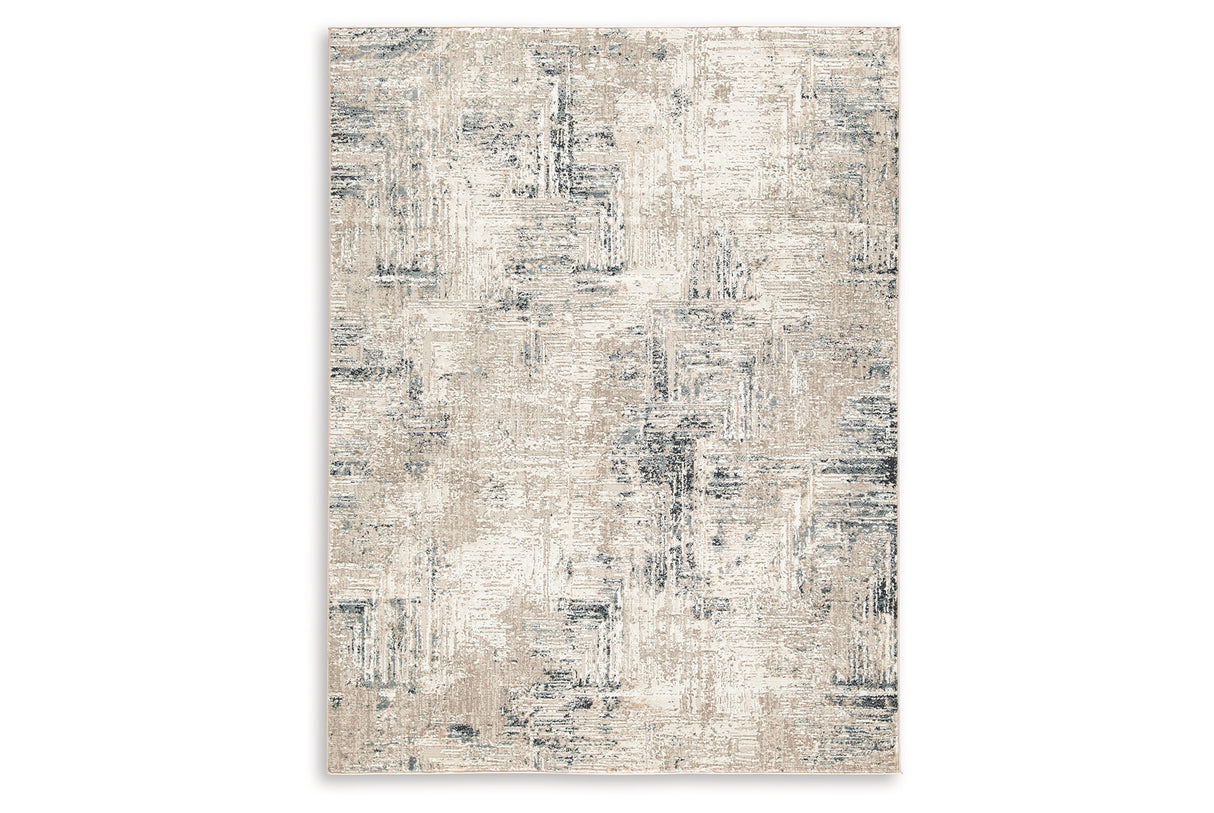 Gentor Blue/Ivory 5' x 7' Rug from Ashley Furniture - Luna Furniture