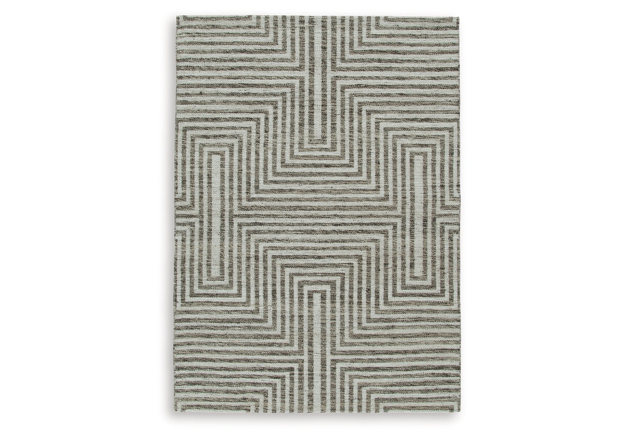 Jossen Ivory/Gray Medium Rug from Ashley Furniture - Luna Furniture