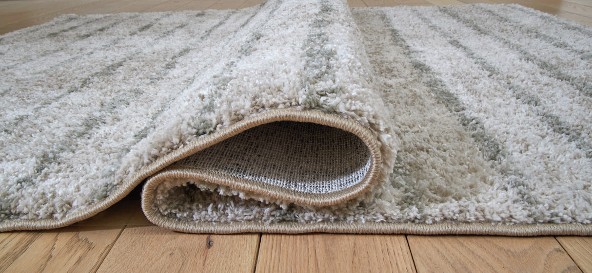 Laddway Cream/Green Medium Rug from Ashley Furniture - Luna Furniture