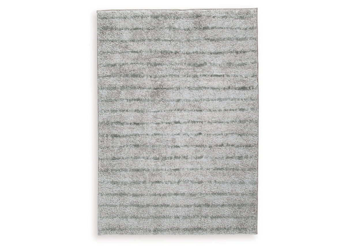 Laddway Cream/Green Medium Rug from Ashley Furniture - Luna Furniture