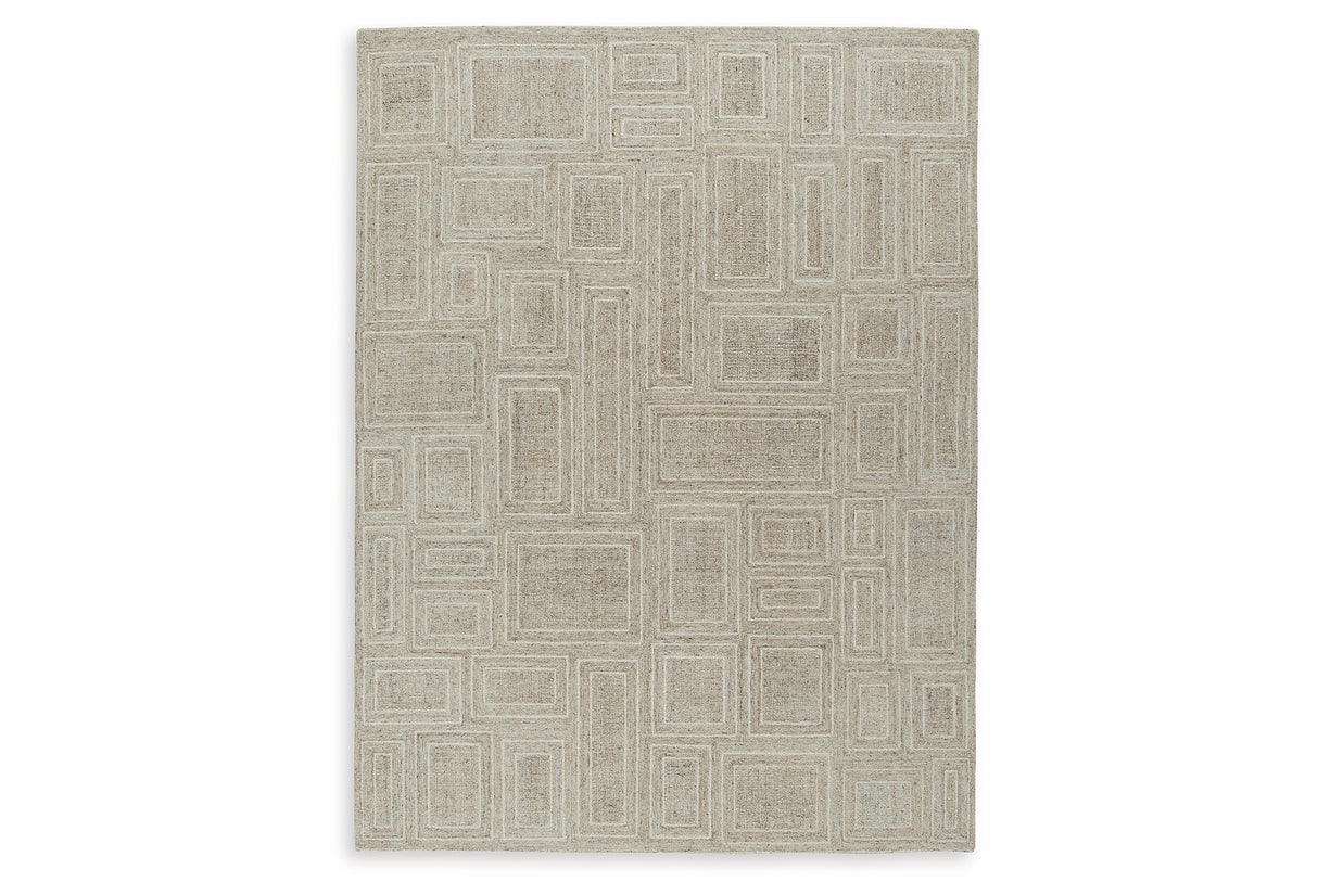 Brickburgh Gray/Ivory/Honey Large Rug from Ashley Furniture - Luna Furniture