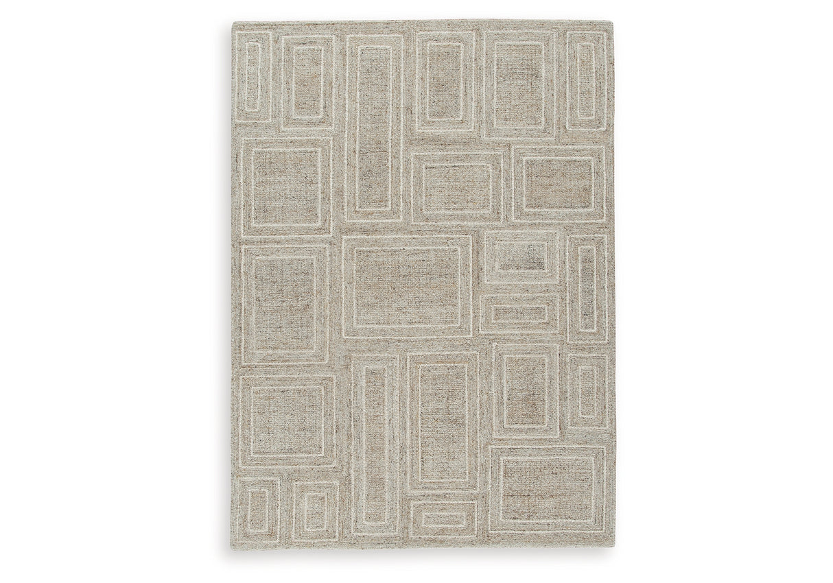 Brickburgh Gray/Ivory/Honey Medium Rug from Ashley Furniture - Luna Furniture
