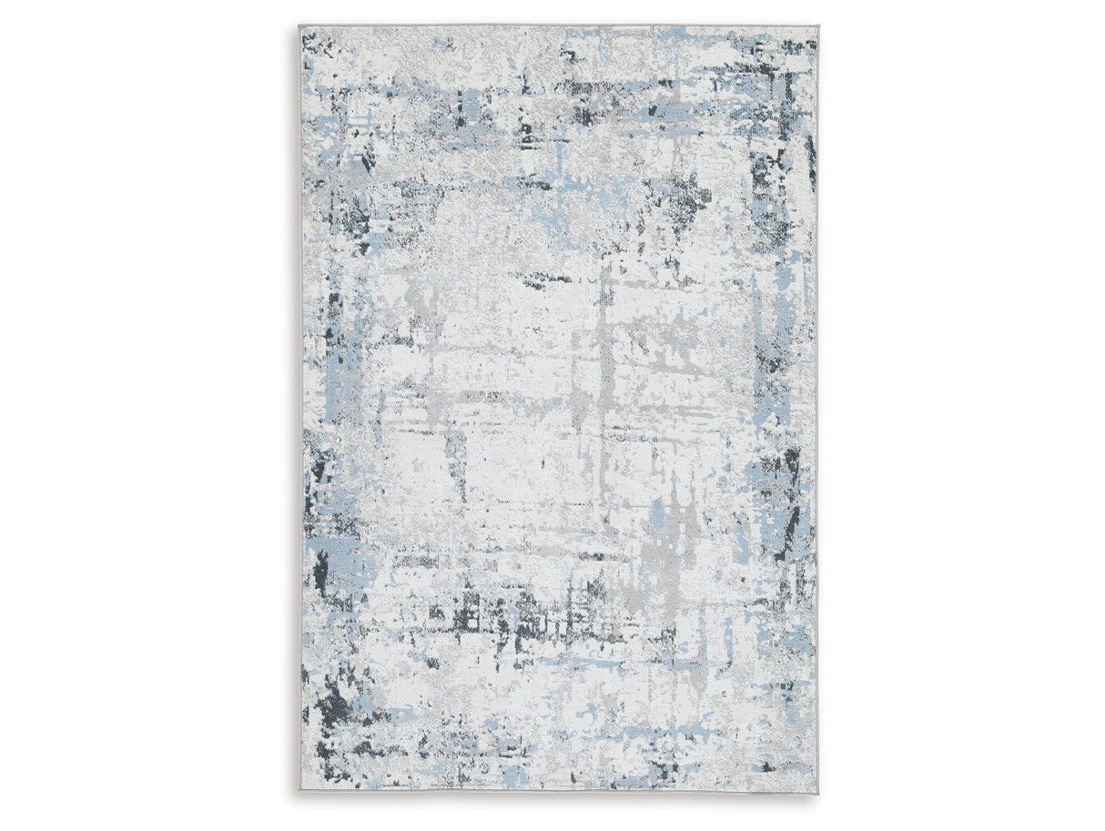 Emertonly Blue/White/Gray Large Rug from Ashley Furniture - Luna Furniture