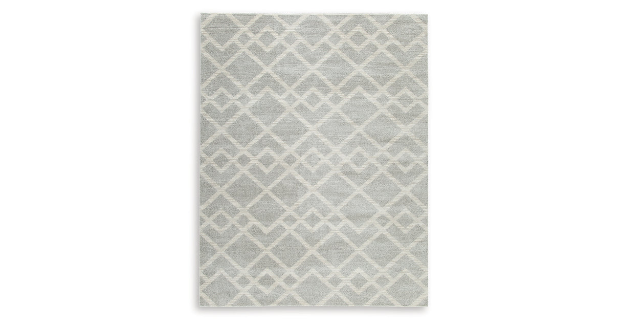 Unawick Gray/Ivory Large Rug from Ashley Furniture - Luna Furniture