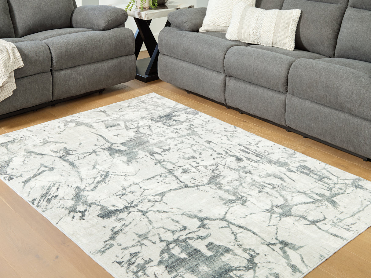 Tobinbury Gray Washable Medium Rug from Ashley Furniture - Luna Furniture