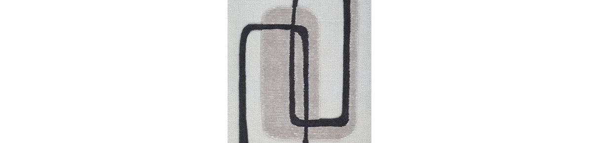 Davismour Ivory/Taupe/Charcoal Medium Rug from Ashley Furniture - Luna Furniture