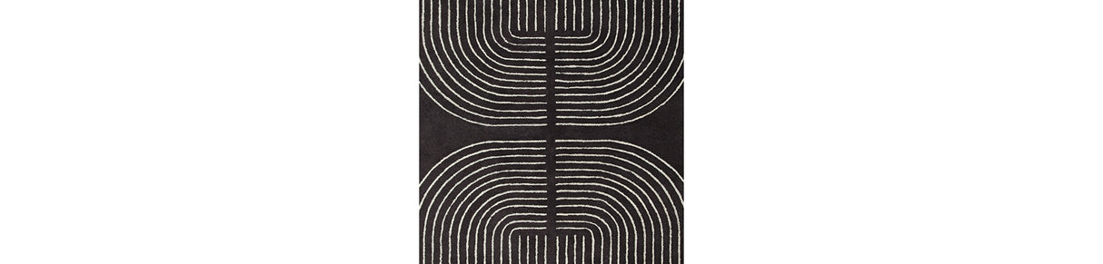 Eldonmore Black/Ivory Large Rug from Ashley Furniture - Luna Furniture