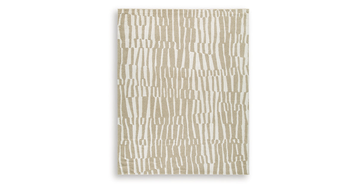 Corrbell Beige/White Large Rug from Ashley Furniture - Luna Furniture