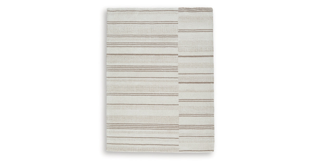 Gadence Ivory/Tan Medium Rug from Ashley Furniture - Luna Furniture