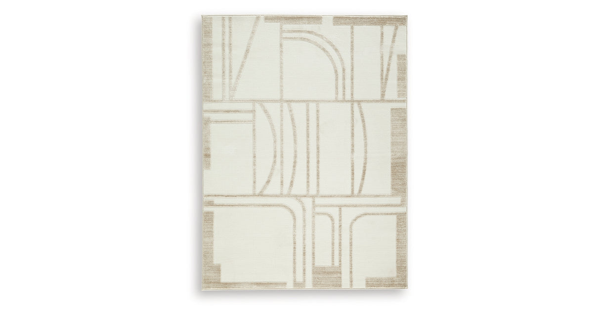 Farongrove Ivory/Beige Medium Rug from Ashley Furniture - Luna Furniture