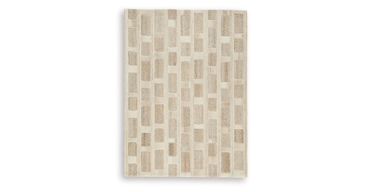 Lisgrove Tan/Brown/White Medium Rug from Ashley Furniture - Luna Furniture