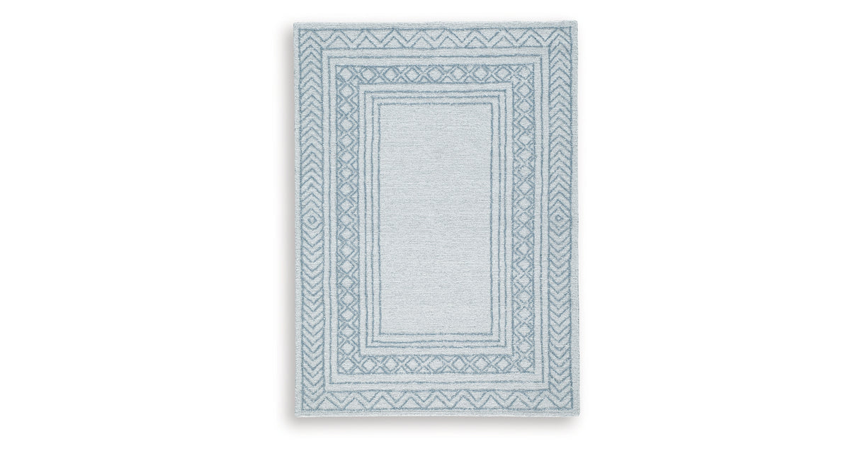 Azelhurst Blue/Ivory/Gray Medium Rug from Ashley - Luna Furniture