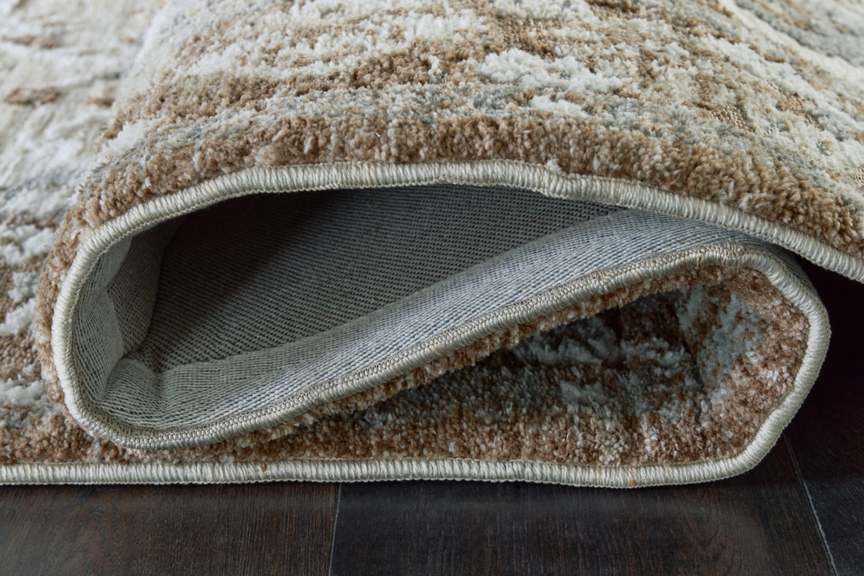 Ainswick Brown/Beige/Gray Memory Foam Large Rug from Ashley - Luna Furniture