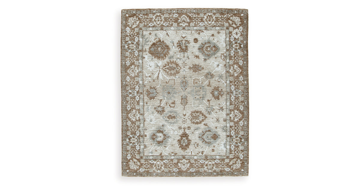 Ainswick Brown/Beige/Gray Memory Foam Medium Rug from Ashley - Luna Furniture