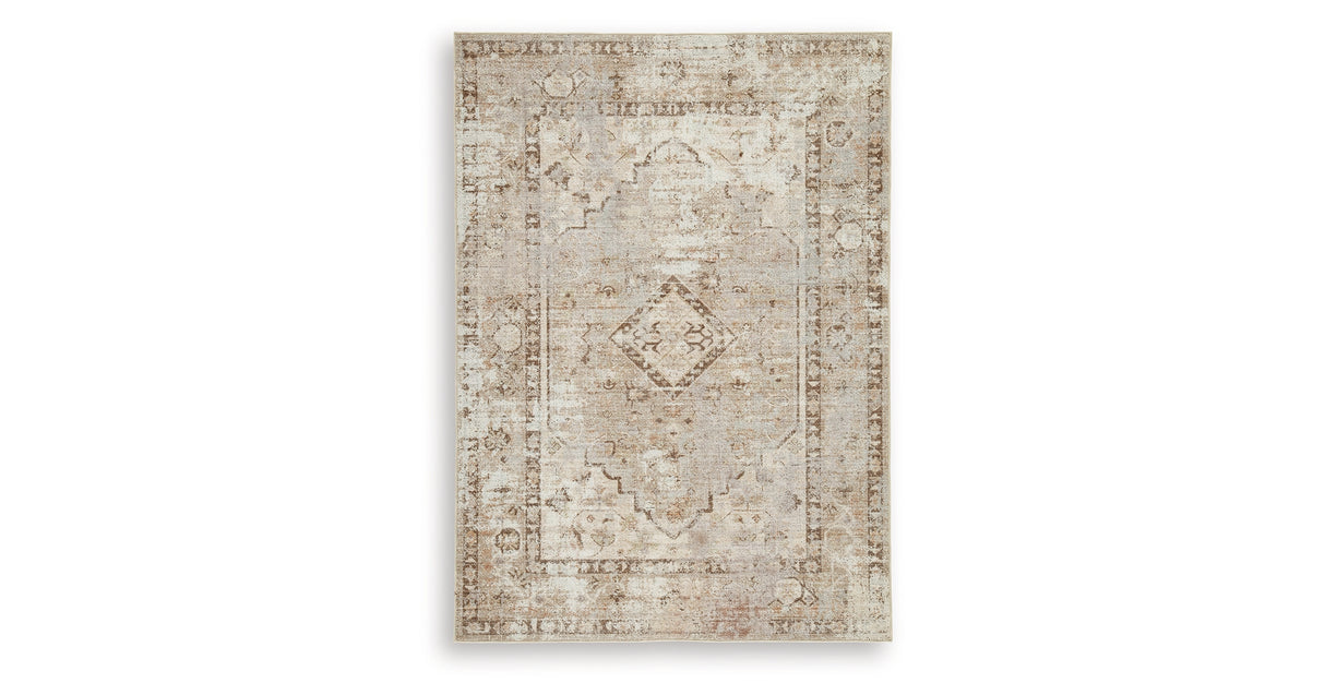 Livdon Brown/Beige/Gray Washable Medium Rug from Ashley - Luna Furniture